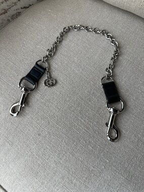 Authentic Vintage Gucci GG Charm Chain 22” Silver Tone Excellent Condition